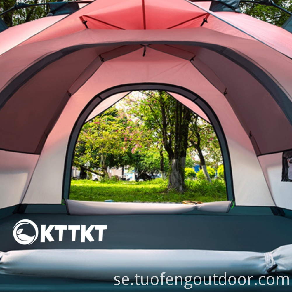 4kg Pink Outdoor Camping Automatic Tent3 Jpg